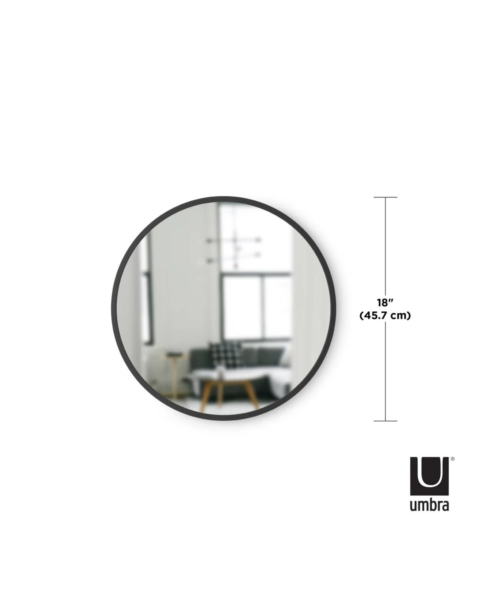 Hub Mirror 18" Black