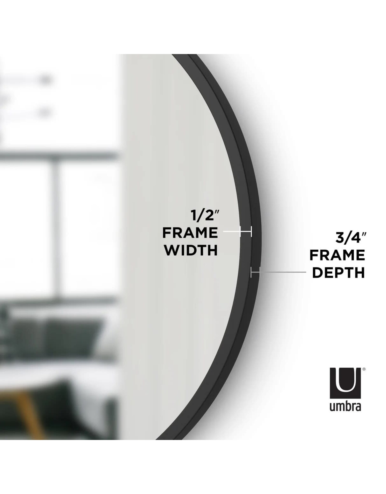 Hub Mirror 18" Black