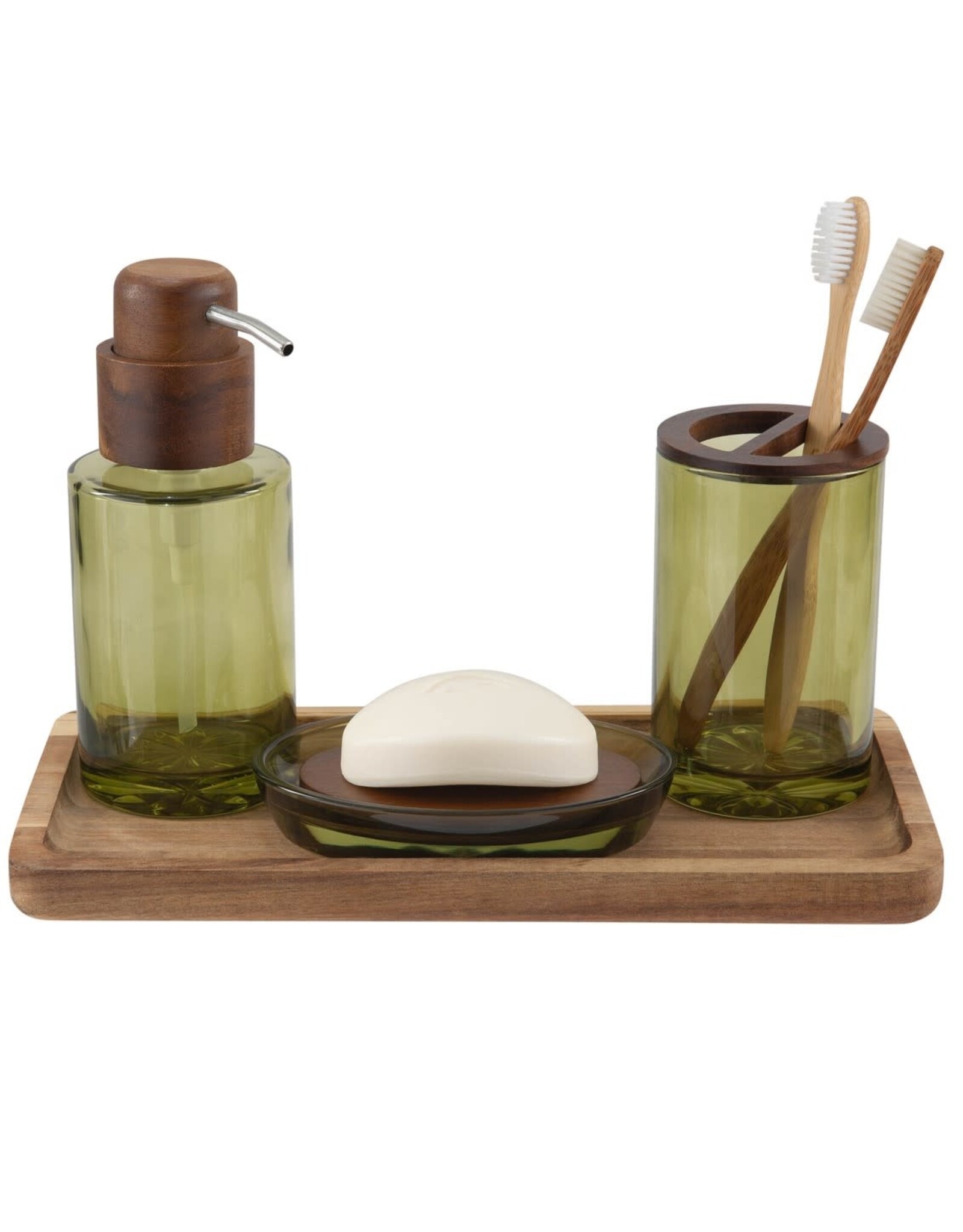 Vaso Soap Dispenser Glass - green