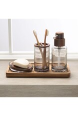 Vaso Toothbrush Holder Glass - Grey