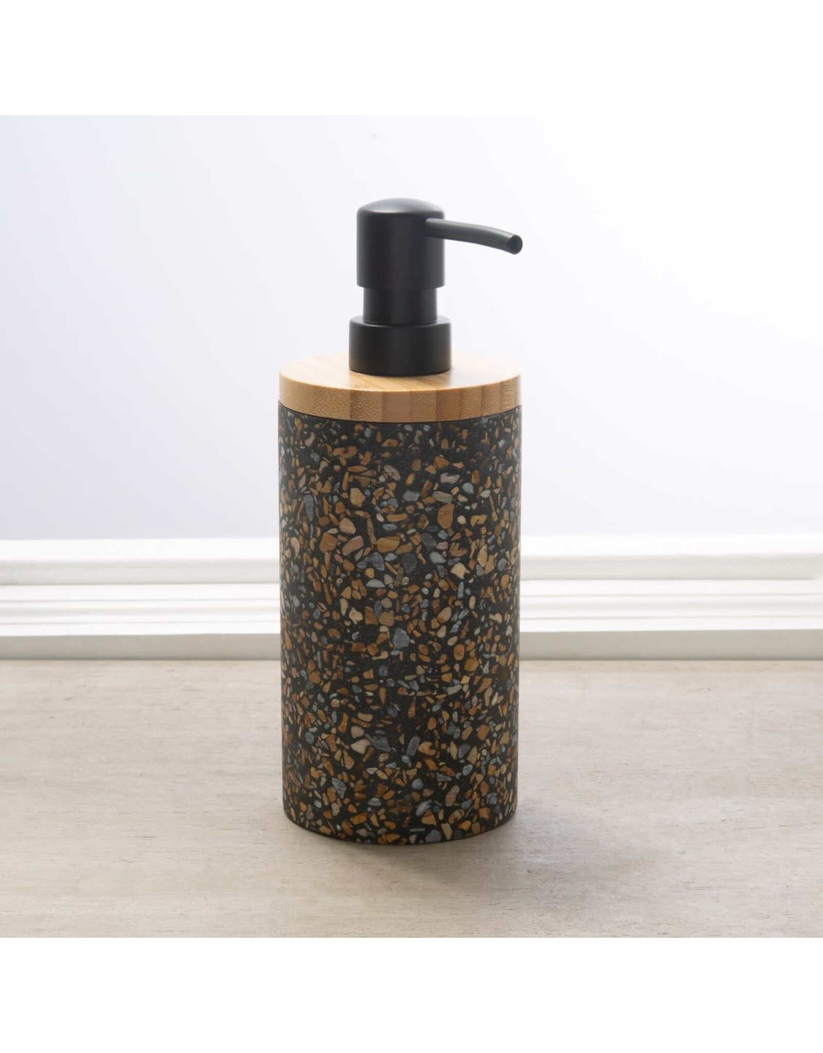 Soren Terrazo Cement Soap Pump- Black