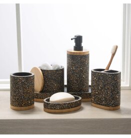 Soren Terrazo Cement Tumbler - Black