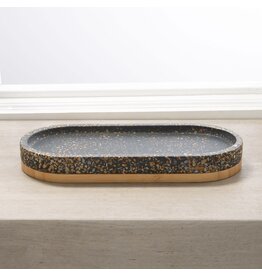 Soren Terrazo Cement Tray - Black