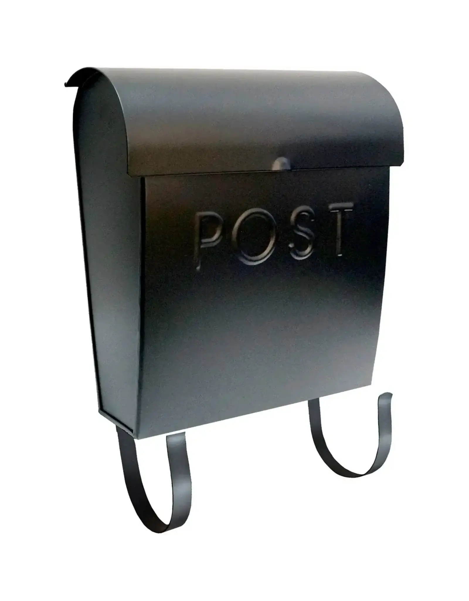 Black Euro Mailbox POST - with bracket