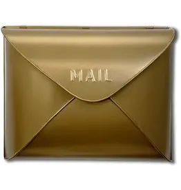Large Envelope Mailbox - Antique Brass