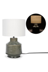Table Lamp with Green Ceramic Base