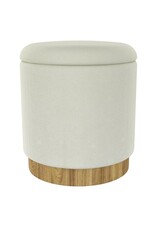 Alya Storage Ottoman - White