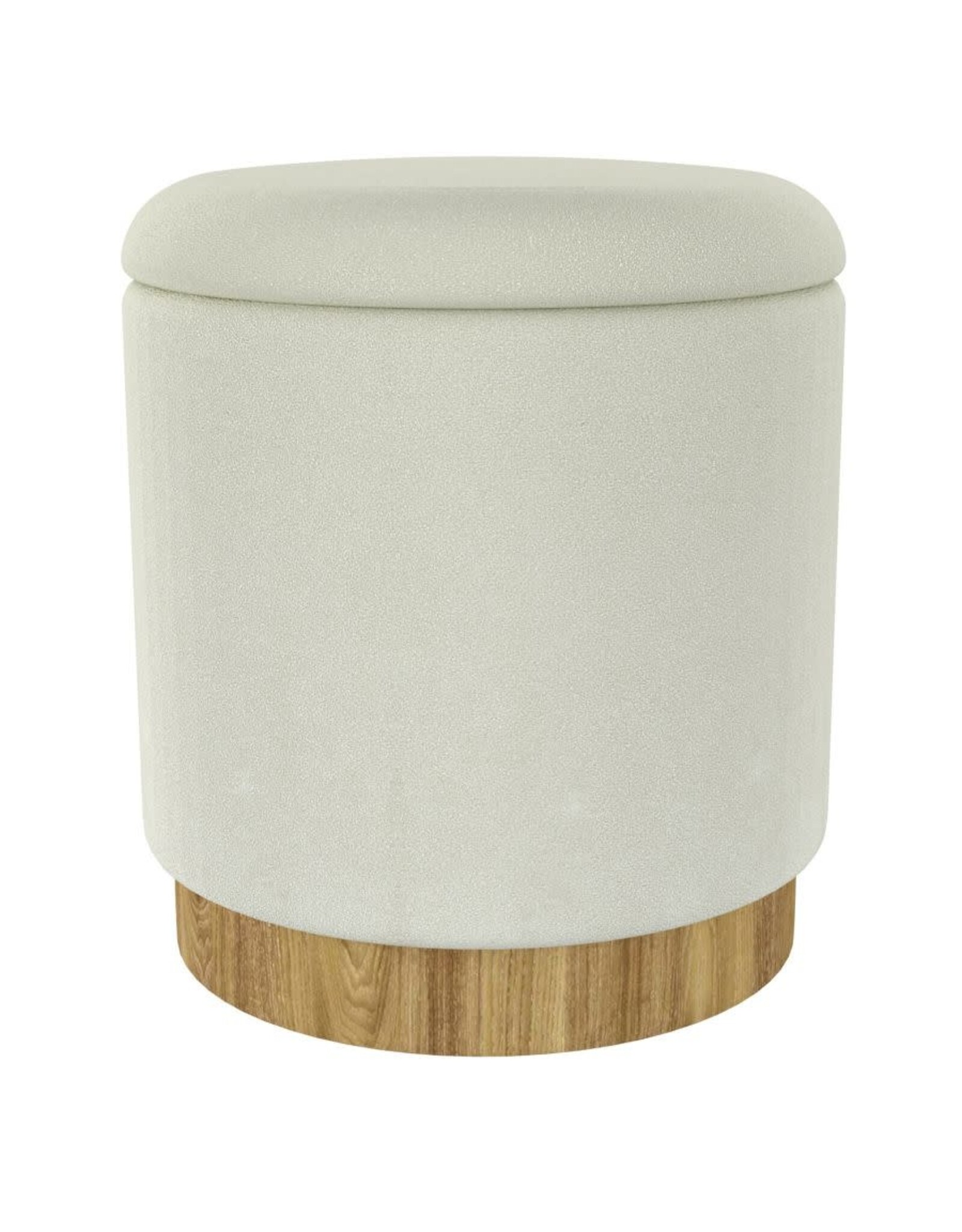 Alya Storage Ottoman - White