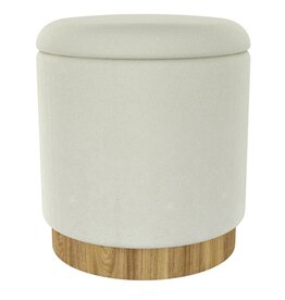 Alya Storage Ottoman - White