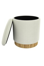 Alya Storage Ottoman - White