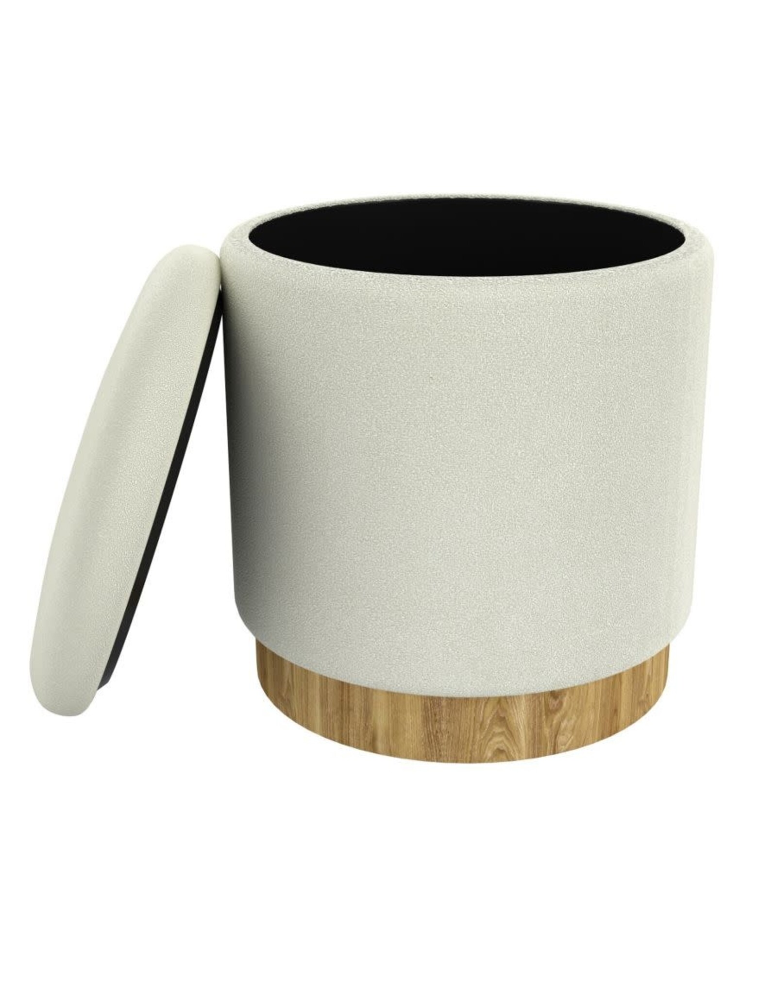 Alya Storage Ottoman - White