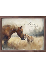 Framed Linen Art - Love Makes Family