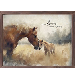Framed Linen Art - Love Makes Family