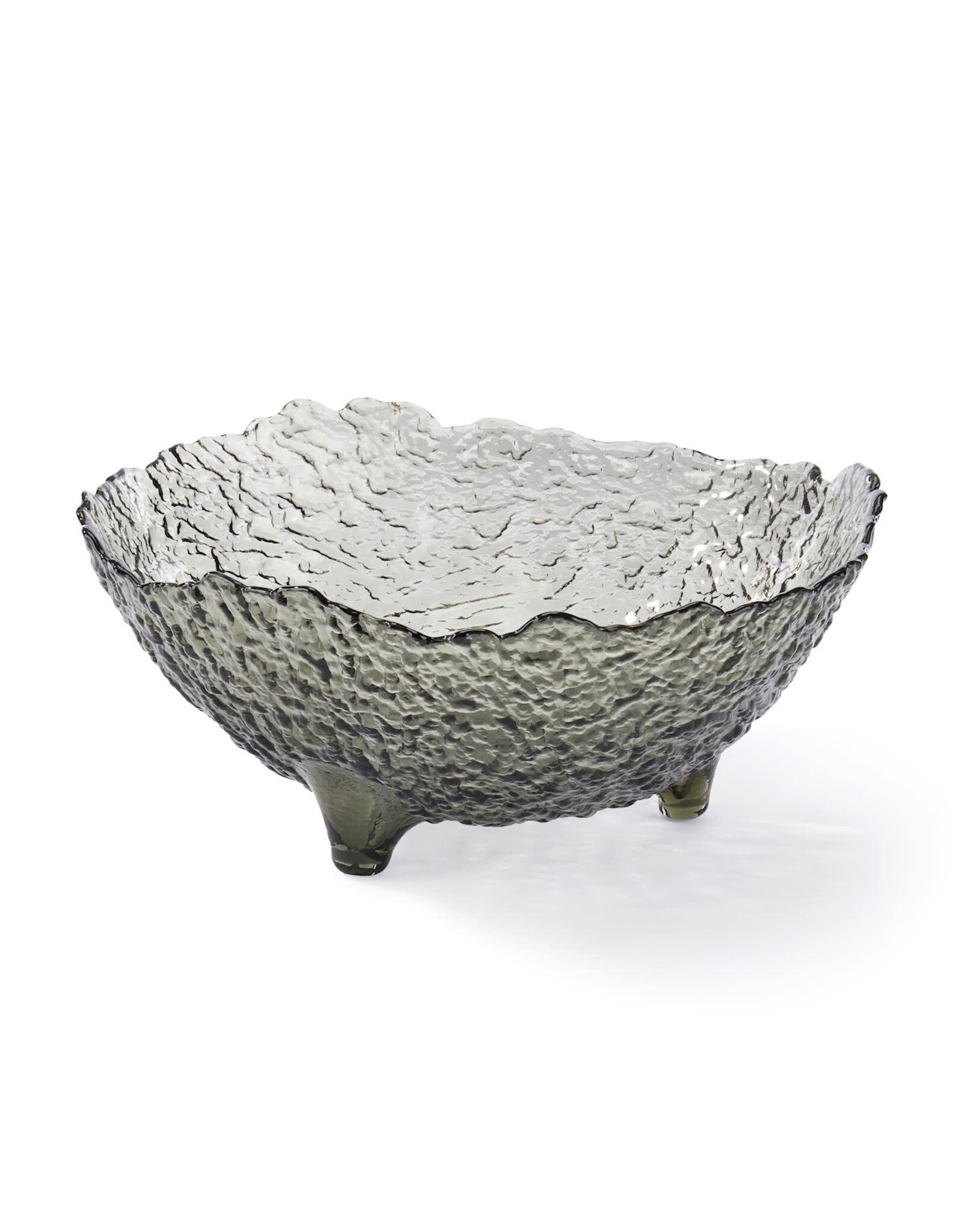 Large Grey Glass Bowl