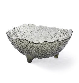 Large Grey Glass Bowl
