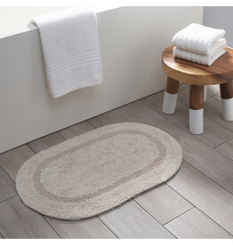 Serene Reversible Oval Bath Mat - Taupe