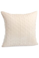 Velvet Quilted Cushion -  Beige