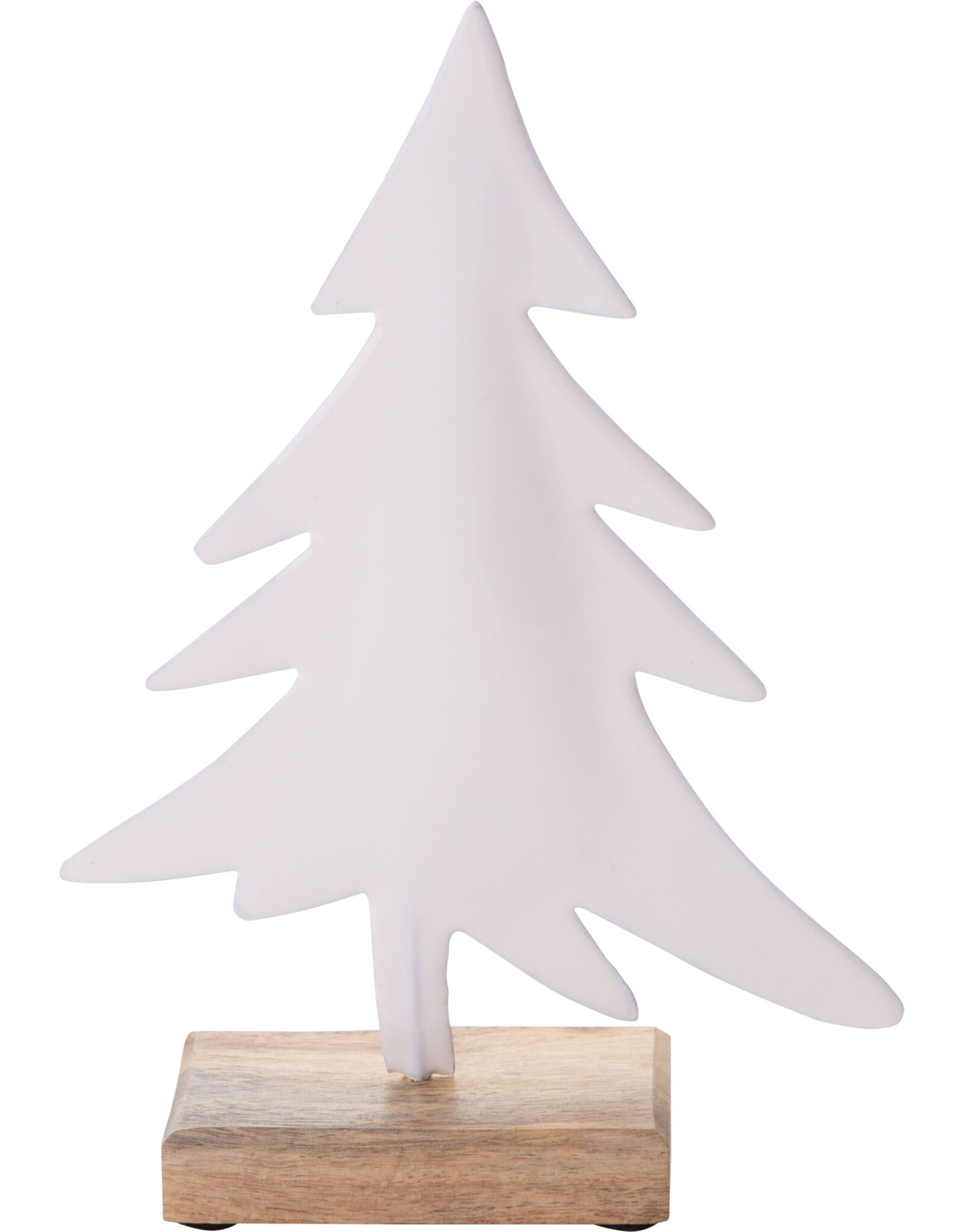 White Metal Tree on Wood Base - large