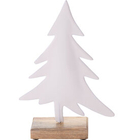 White Metal Tree on Wood Base - large