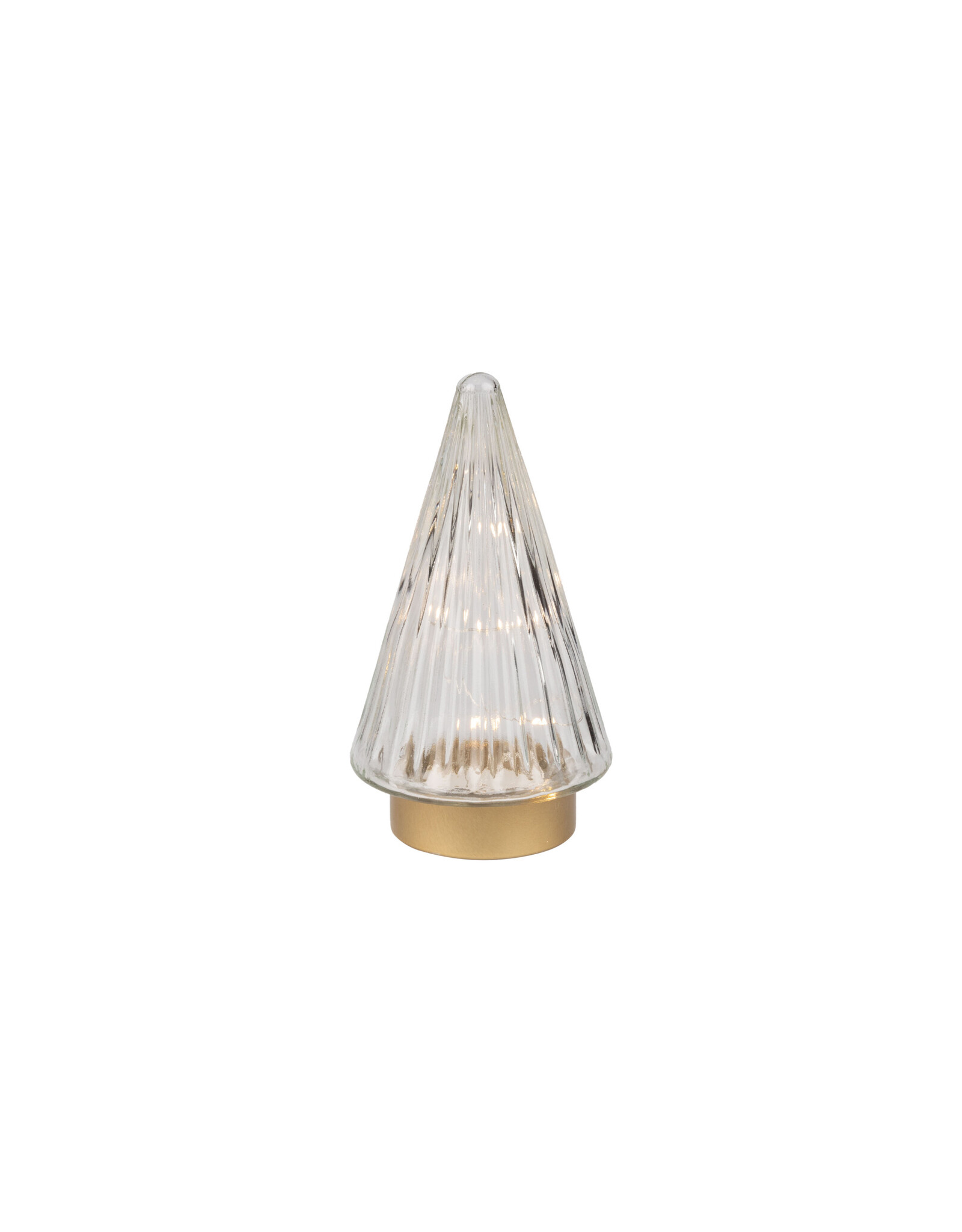Glass LED Cone Tree - clear