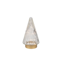 Glass LED Cone Tree - clear