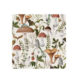 Mushrooms Repeat Printed Lunch Napkin 20Pk