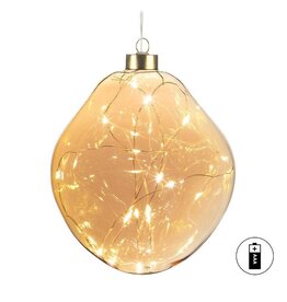 Gold LED ornament - medium