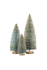 Blue Glitter Brush Tree - small