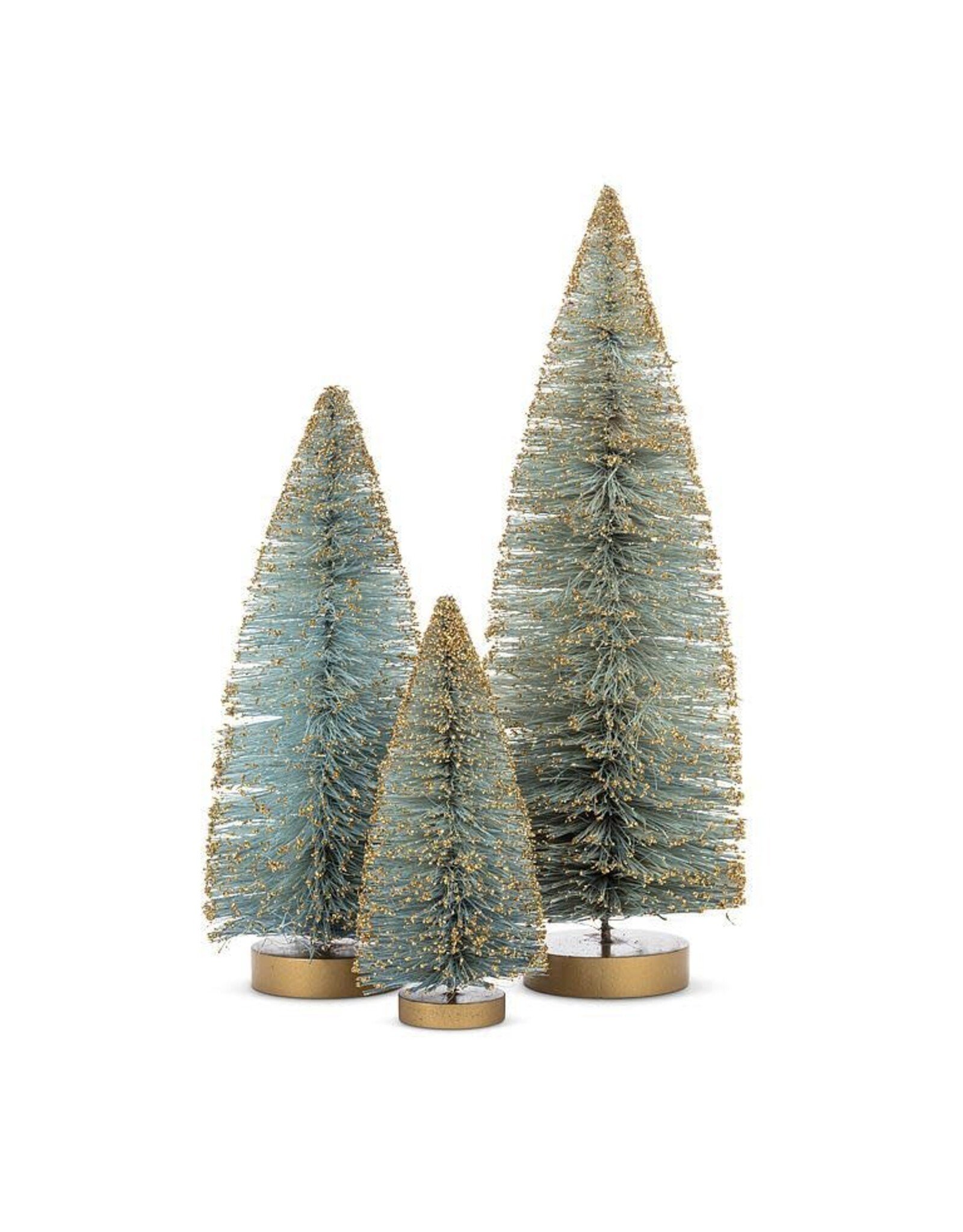 Blue Glitter Brush Tree - small