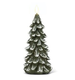 Snowy LED Tree Candle