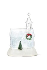 Clear Church LED Glitter Globe (BOX)