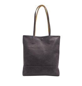 Amia 2-in-1 Reversible Tote - Dark Grey and Dark Yellow