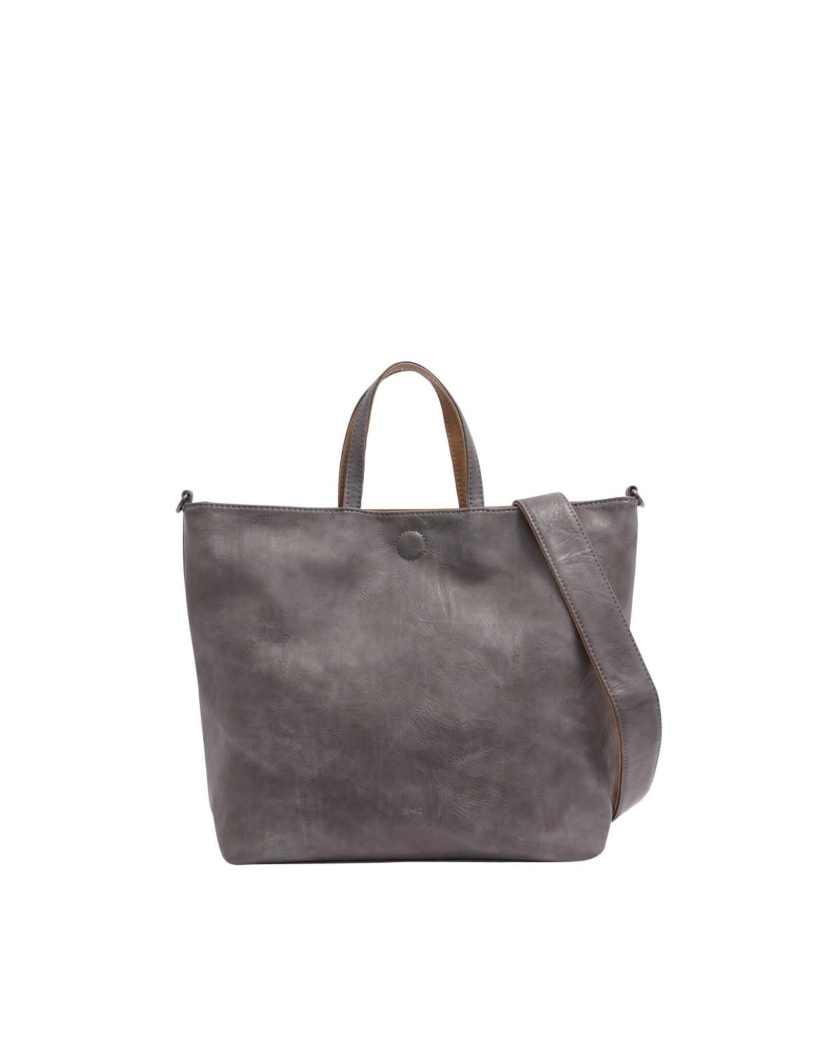 Winona 2-in-1 Reversible Tote - Charcoal Grey/Dark Sand