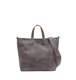 Winona 2-in-1 Reversible Tote - Charcoal Grey/Dark Sand