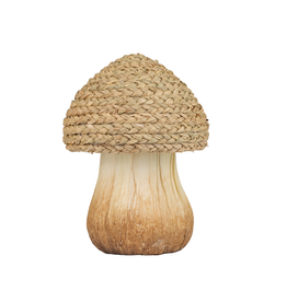 Braided Raffia Mushroom - large