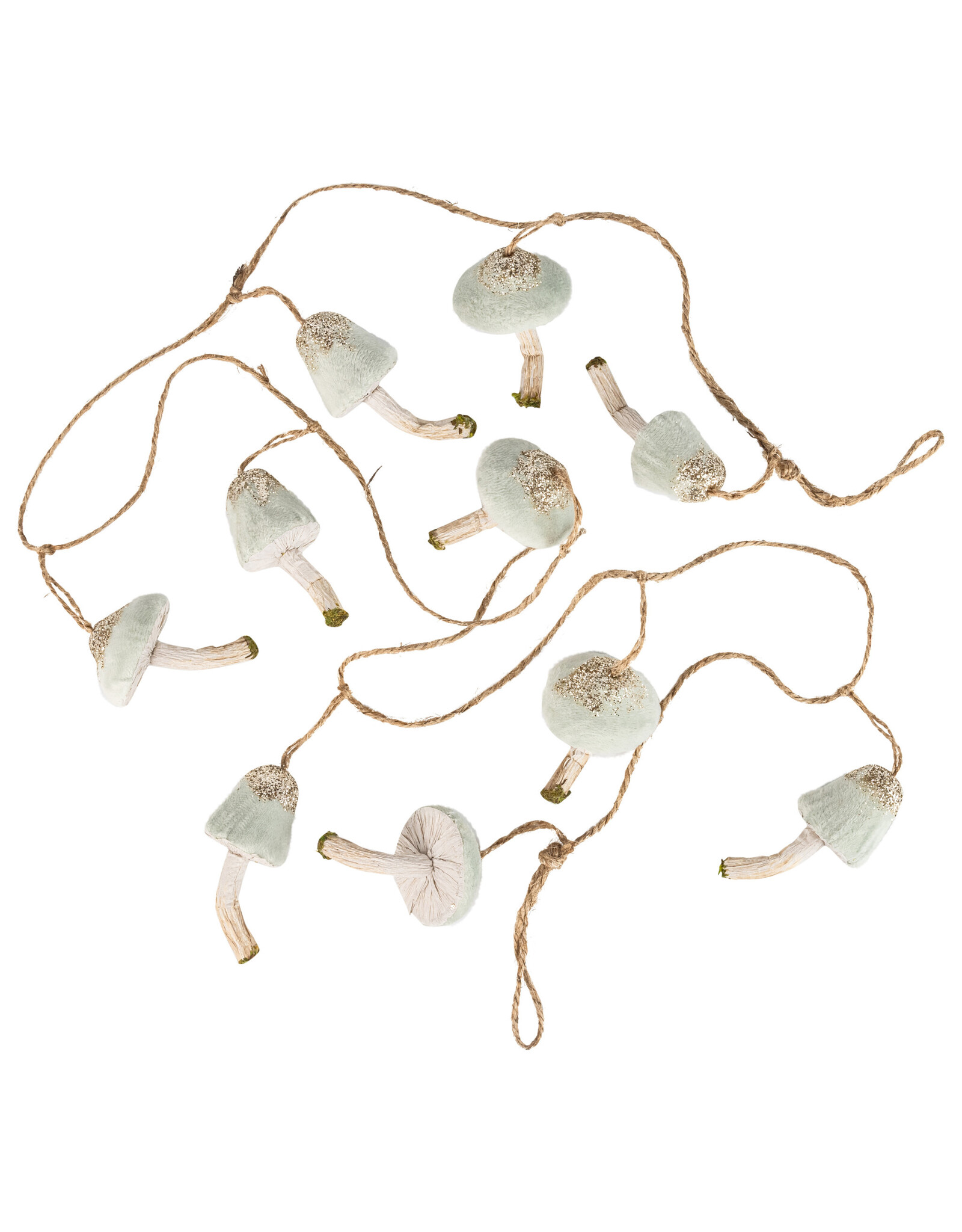 Light Green Velvet Mushroom Garland