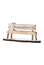 Wooden Bench with Cat