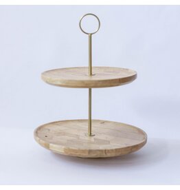 Two Tier Wooden Tray