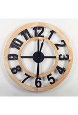 Black Wooden Wall Clock