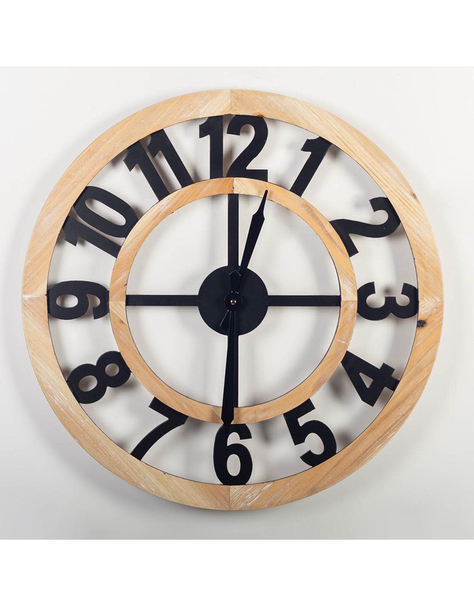 Black Wooden Wall Clock