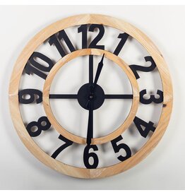 Black Wooden Wall Clock