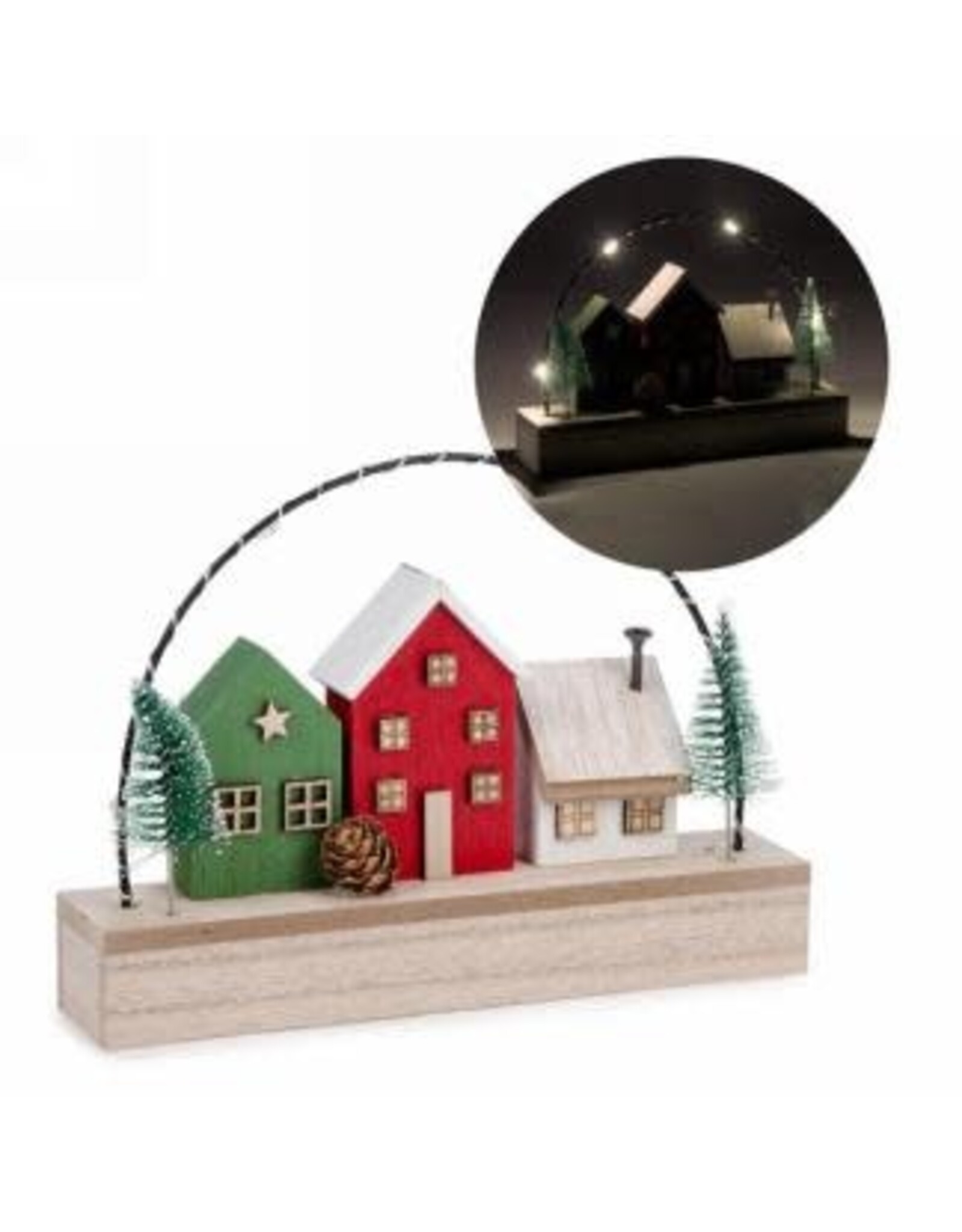 Colourful 3 Houses Decor - LED