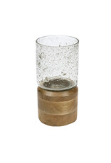 Candle Holder with Wooden Base