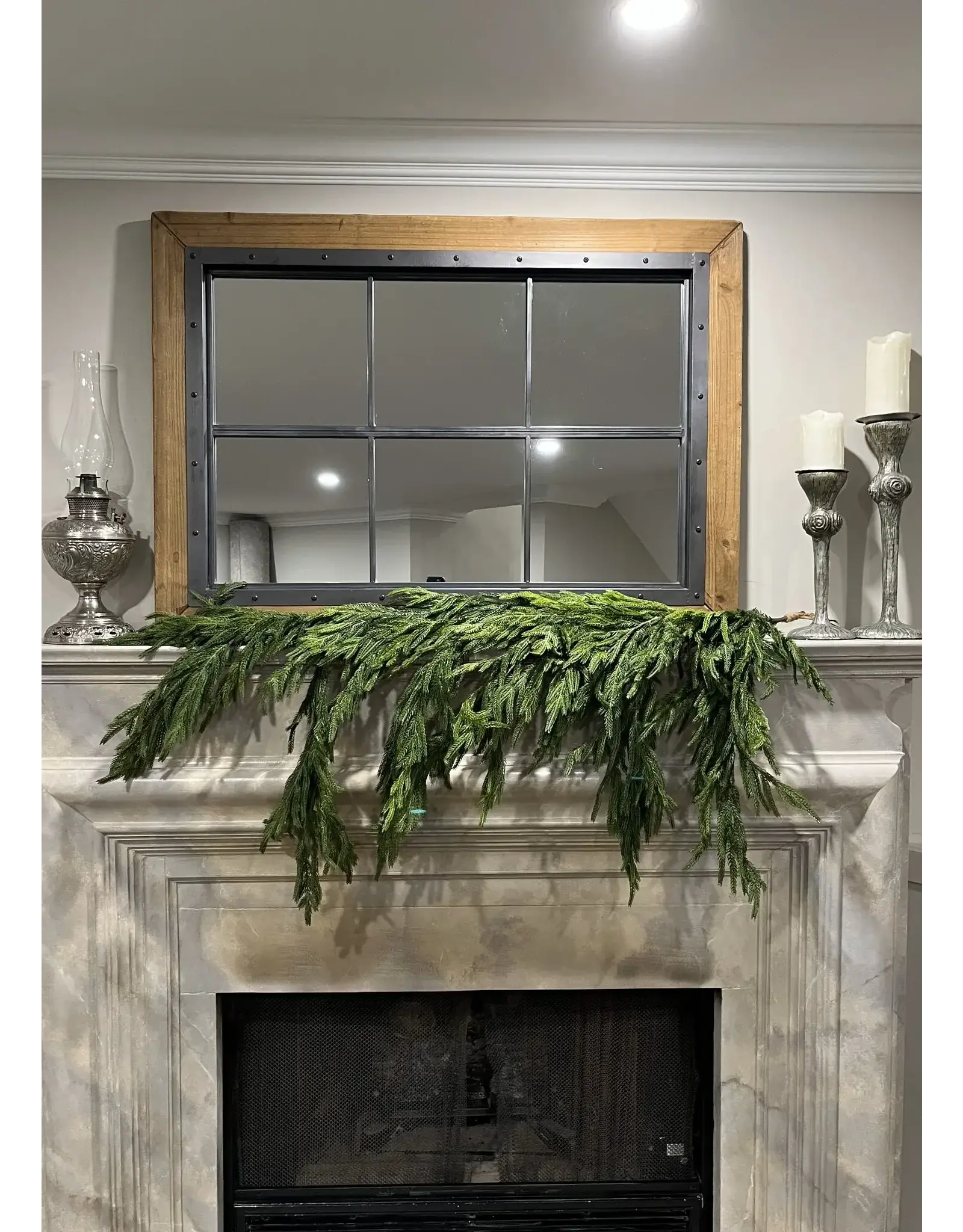 40" Fresh Touch Norfolk Dripping Pine Garland