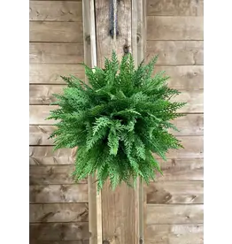 14" Fresh Touch Green Sequoia Cypress Hanging Ball