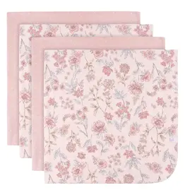 4PK Flannel Receiving Blankets - pink