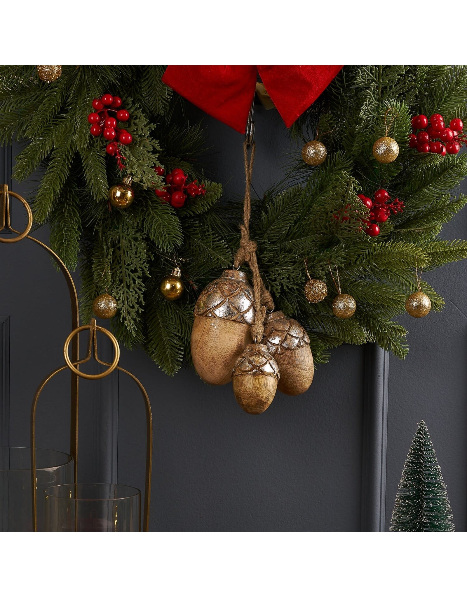 Hanging Wooden Acorns