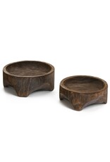 Paulownia Bowl with Legs - small