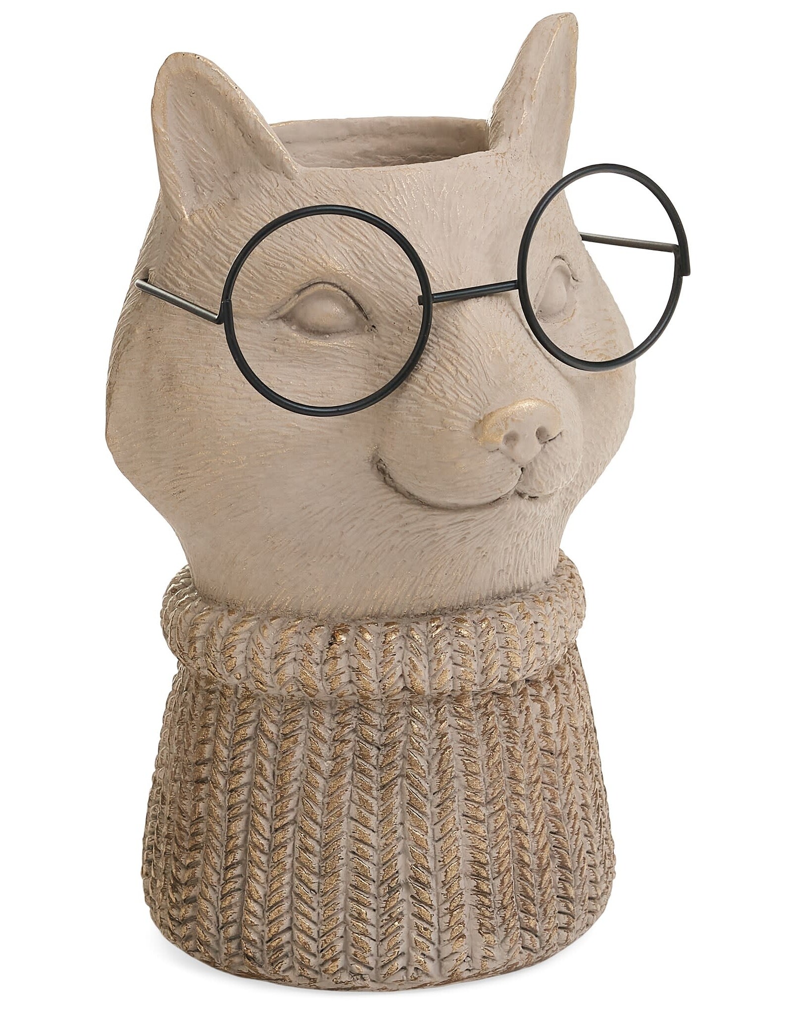 Cement Fox Vase