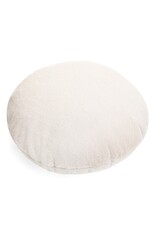 Round White Fur Cushion
